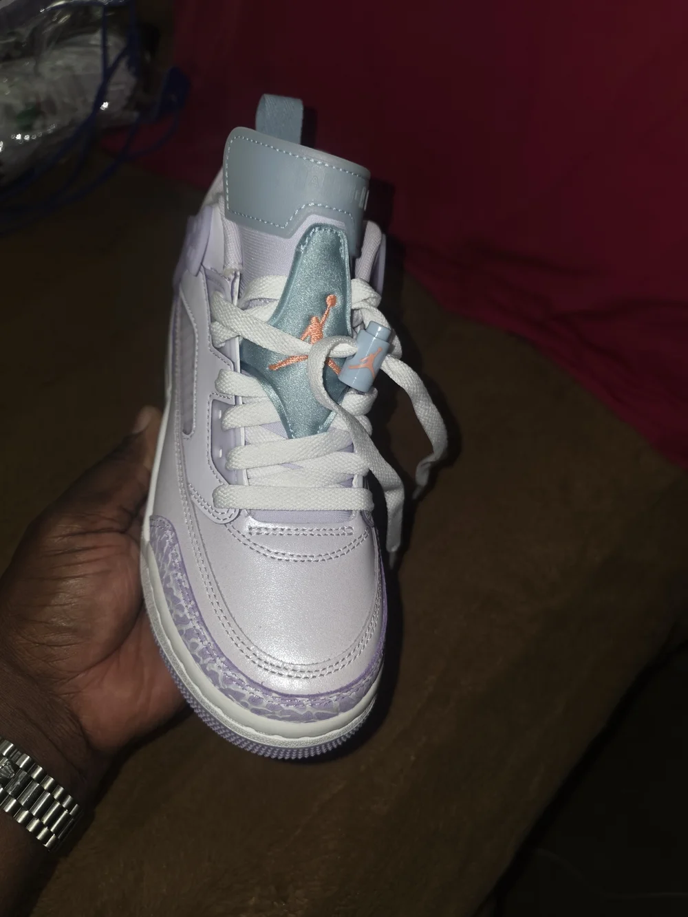 Women’s Lavender Lace-Up Athletic Sneakers